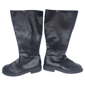 Funtasma Captain 100 Black Knee High Flat Boots Womens Cosplay Costume Size 10